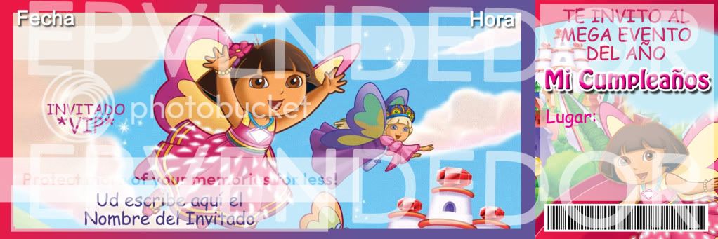 Tarjetas De Invitacion Dora La Exploradora - Invitaciones Ep (Tarjetas ...