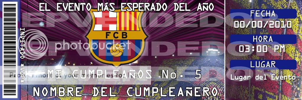Tarjetas De Invitacion Barcelona Futbol Club - Invitaciones - BsF Tarjetas De Invitacion Barcelona Futbol Club - Invitaciones - BsF