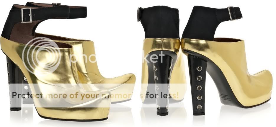 Marc Jacobs Metallic leather ankle boots