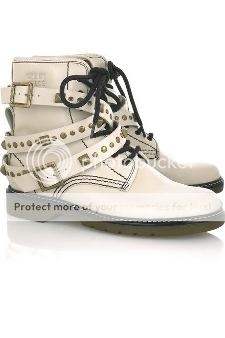 See by Chloé Studded leather ankle boots