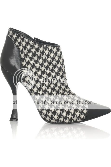 Alexander McQueen Houndstooth tweed ankle boots