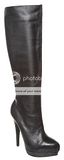 Office CARVE FRONT SEAM BOOT BLACK LEATHER