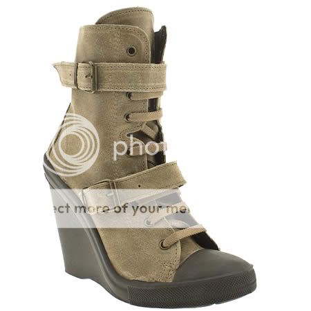 Schuh Cissy Lace Strap Wedge Boots
