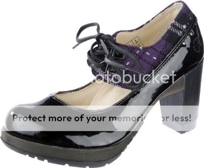 Lalana Black + Purple Patent + Tartan