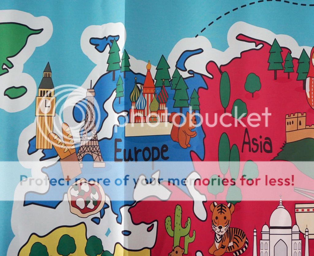 CUTE ANIMAL CARTOON WORLD MAP 180X200cm Bathroom POLYESTER Shower