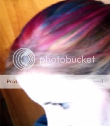 me with brown, blonde, blue, & purple hair!